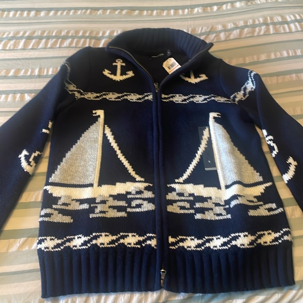 Nautica new with tags sweater. Size small has two zippers as pictured